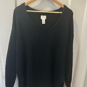 H&M Black Vneck Sweater